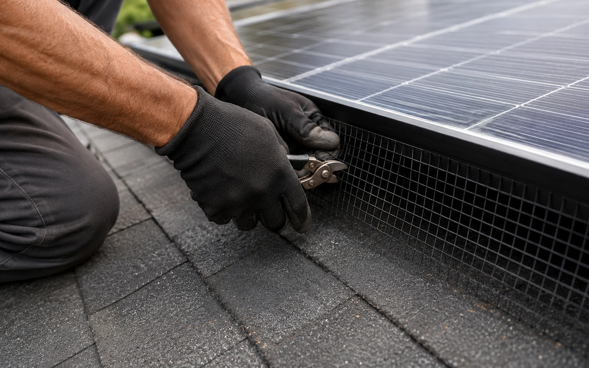 Solar panel bird proofing contractor